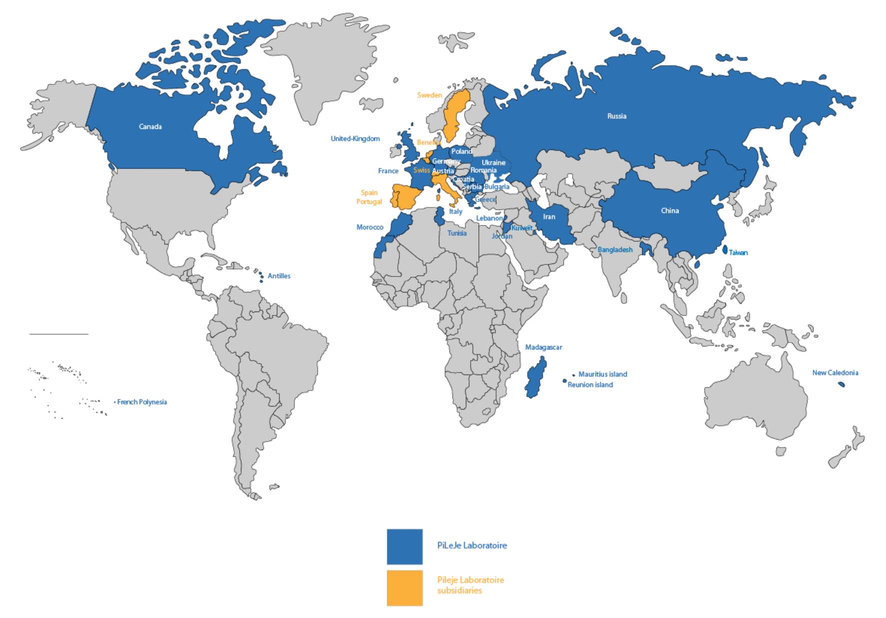 PiLeJe throughout the world